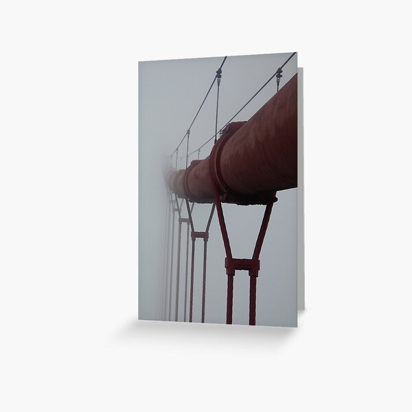 Cable Disappearing into Fog Greeting Card
