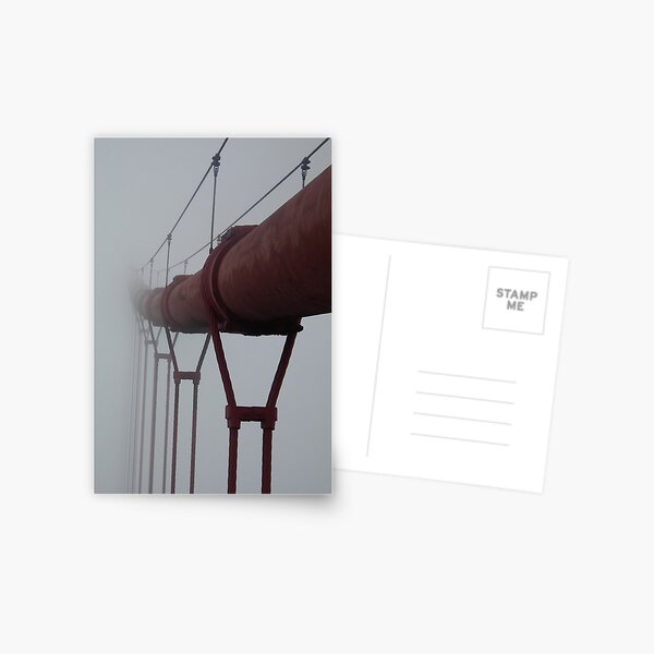 Cable Disappearing into Fog Postcard