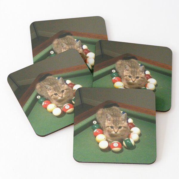 Item preview, Kitty on pool table  designed and sold by monkey zone.