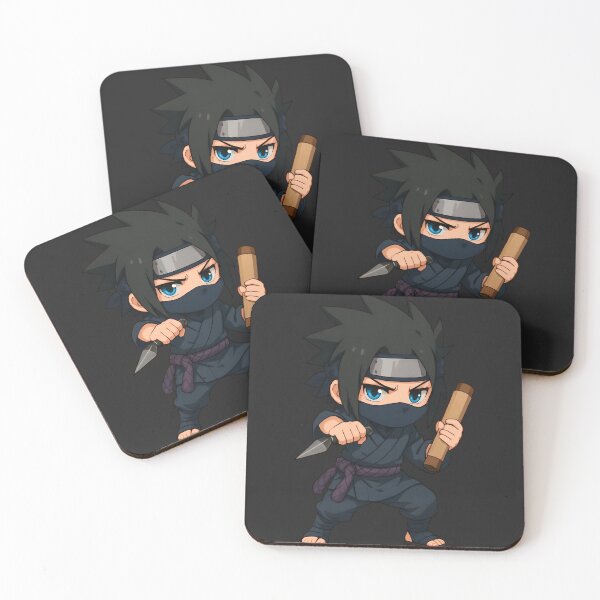 Item preview, Chibi Ninja in Training – Cute Anime Style with Kunai and Scroll designed and sold by ColorSplash123.