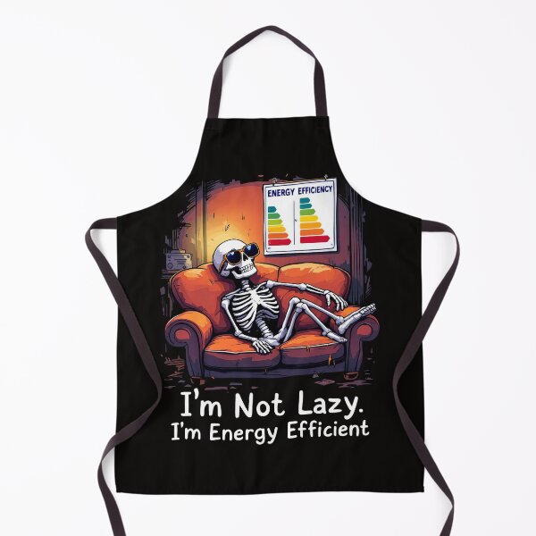 Item preview, Arafed skeleton sitting on a couch with energy efficiency sign designed and sold by cafegrafis.