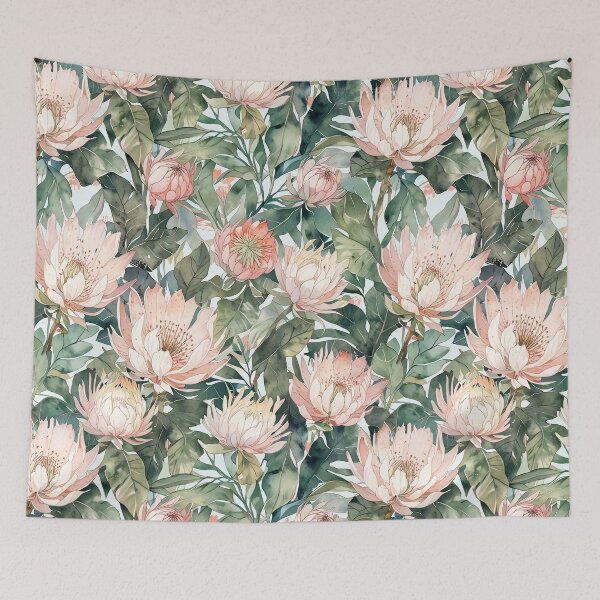 Item preview, Watercolor Floral Protea Pattern designed and sold by CoolPixels.