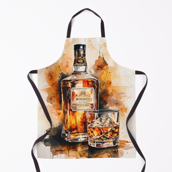 Item preview, Whiskey Bottle and Glass Watercolor Painting designed and sold by paulrommer.