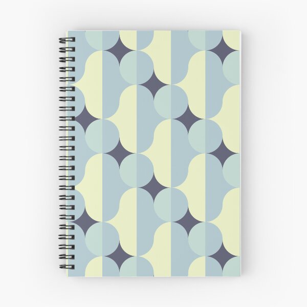 Item preview, Retro Circle Geometric Waves Blue Light Yellow Dark Blue Medium Scale designed and sold by lamaddalena.
