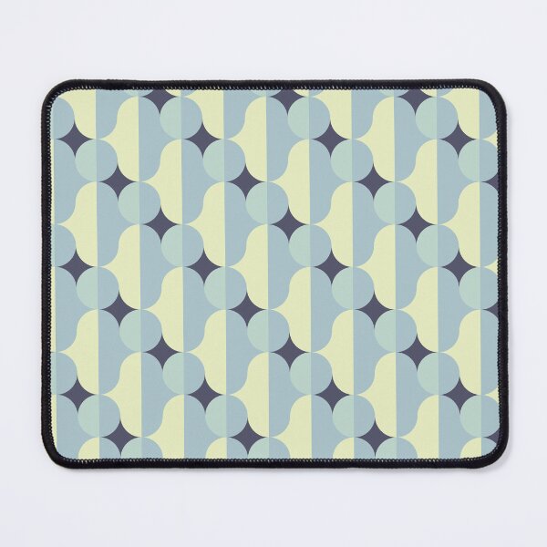 Item preview, Retro Circle Geometric Waves Blue Light Yellow Dark Blue Medium Scale designed and sold by lamaddalena.