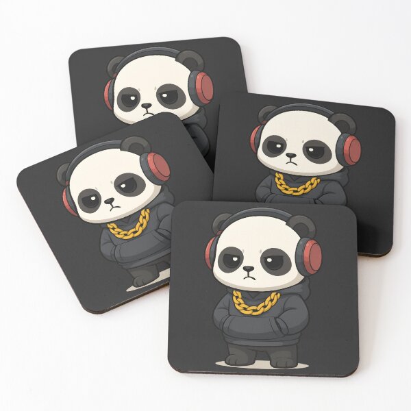 Item preview, Chibi Hip-Hop Panda – Cute Panda with Headphones, Hoodie & Gold Chain designed and sold by ColorSplash123.