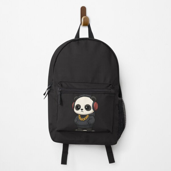 Item preview, Chibi Hip-Hop Panda – Cute Panda with Headphones, Hoodie & Gold Chain designed and sold by ColorSplash123.