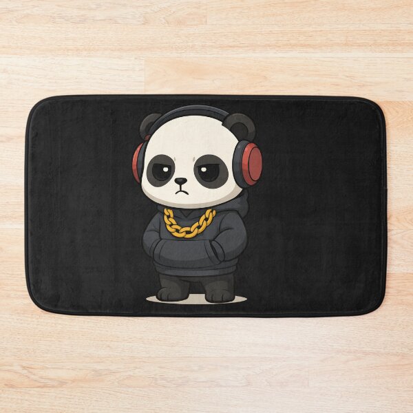 Item preview, Chibi Hip-Hop Panda – Cute Panda with Headphones, Hoodie & Gold Chain designed and sold by ColorSplash123.