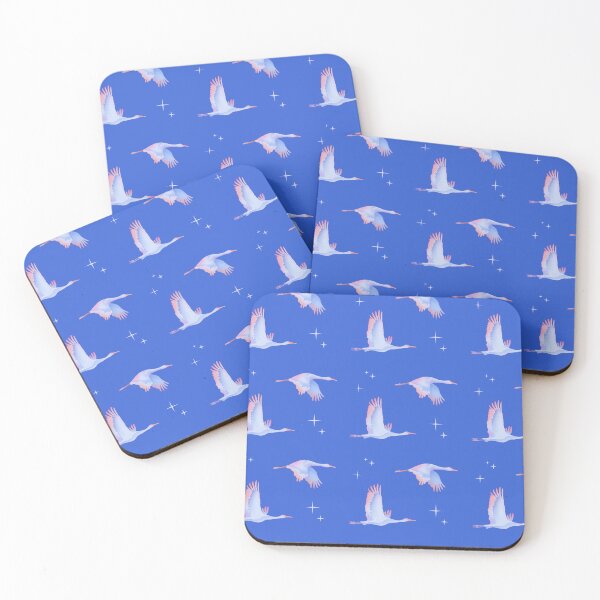 Item preview, Blue flying cranes designed and sold by Raya Z.