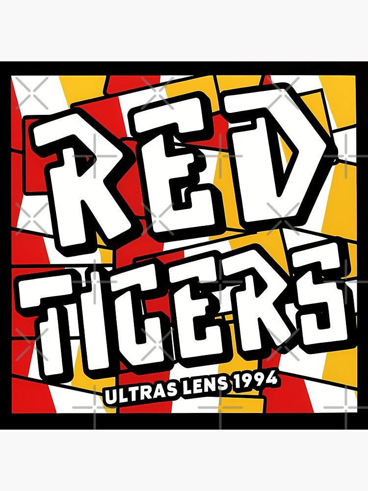 Autocollants Red Tigers - Ultras RC Lens - Sang Et Or - RCL