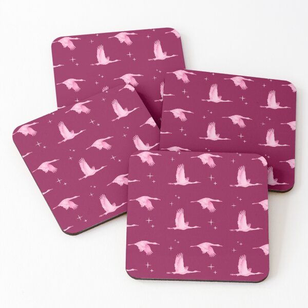 Item preview, Pink flying cranes designed and sold by Raya Z.