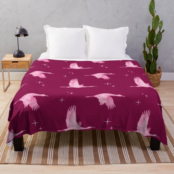 Item preview, Pink flying cranes designed and sold by Raya Z.