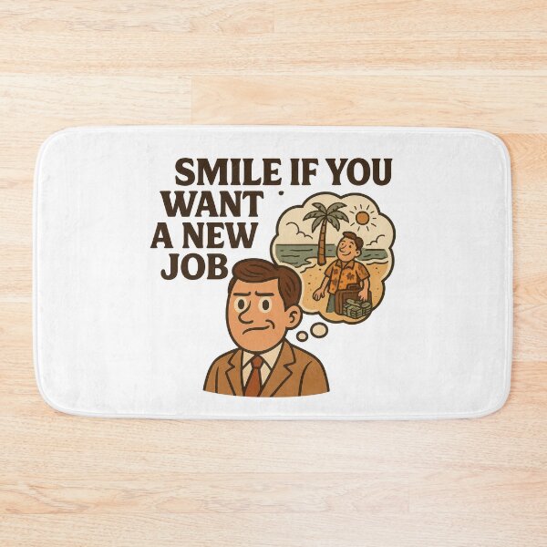 Item preview, Smile If You Want a New Job Funny Office Meme designed and sold by VISIONARTIST.