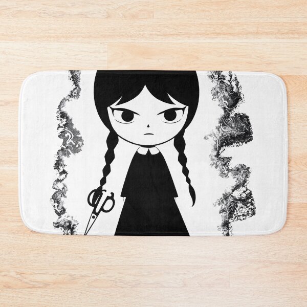 Item preview, Gothic Chibi Girl – Deadpan Expression in Monochrome designed and sold by 001Haiba.