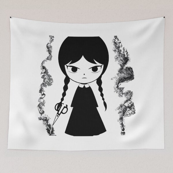 Item preview, Gothic Chibi Girl – Deadpan Expression in Monochrome designed and sold by 001Haiba.