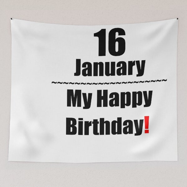Item preview, 16 January Birthday designed and sold by ariksworld.