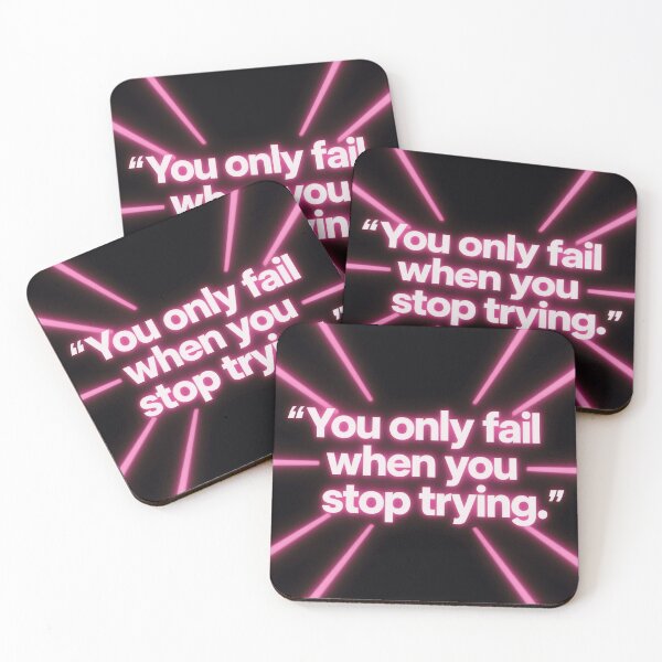 Item preview, You only fail when you stop trying designed and sold by casamomo.