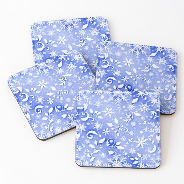 Item preview, Icy Blue Winter Filigree Pattern, Frost Swirls Pattern, Beautiful winter cruls, Elegant Blue Scrollwork  designed and sold by TheGaliyaStudio.