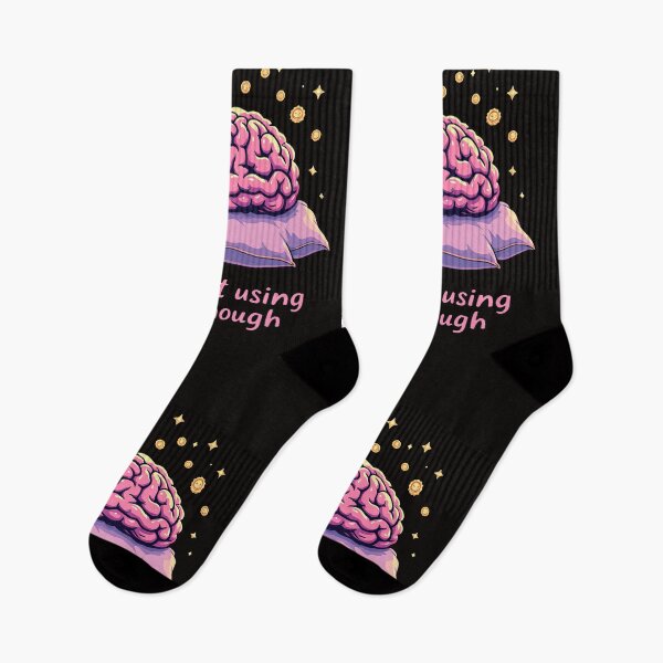 Item preview, There is a cartoon brain sitting on a pillow with the words still not using it though designed and sold by cafegrafis.