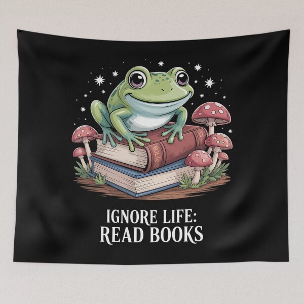 Item preview, Frog Ignore Life and Read Books Memes Introvert designed and sold by tearbytea.