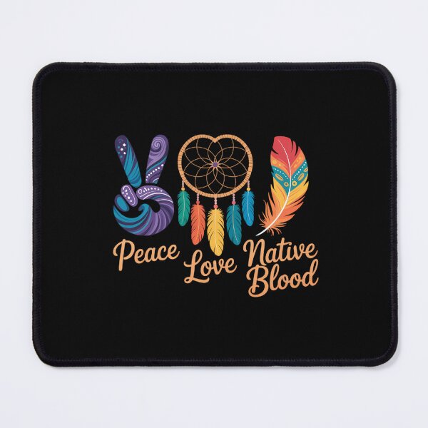 Item preview, Funny Gifts Peace Love Native Blood Native American designed and sold by tearbytea.