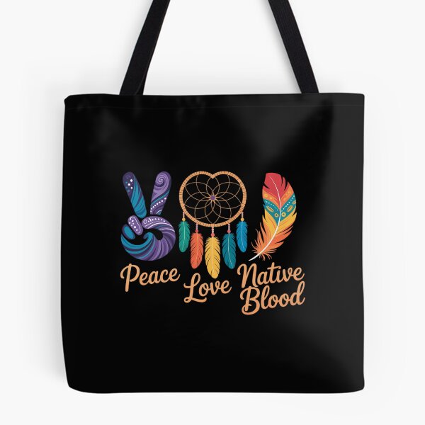 Item preview, Funny Gifts Peace Love Native Blood Native American designed and sold by tearbytea.