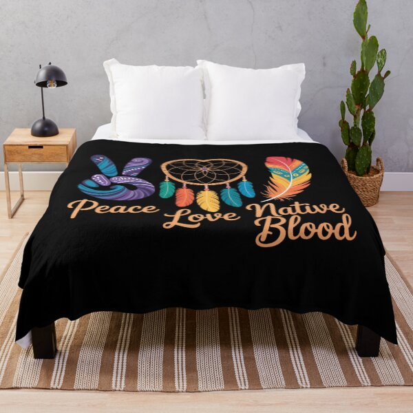 Item preview, Funny Gifts Peace Love Native Blood Native American designed and sold by tearbytea.