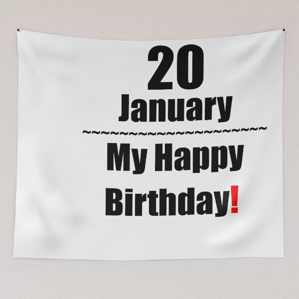 Item preview, 20 January Birthday designed and sold by ariksworld.