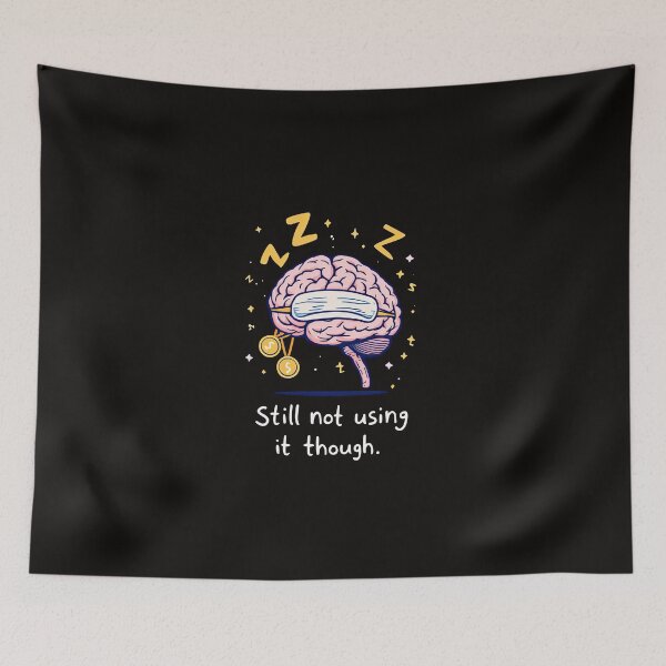 Item preview, There is a cartoon image of a brain with a clock on it designed and sold by cafegrafis.