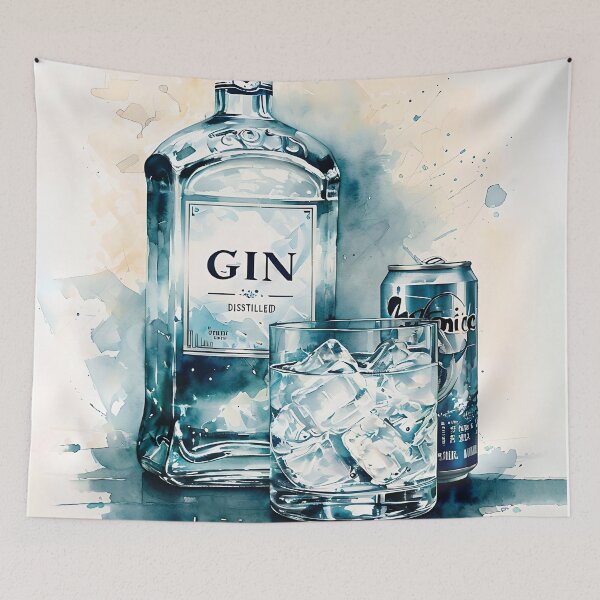 Item preview, Gin and tonic watercolor designed and sold by paulrommer.