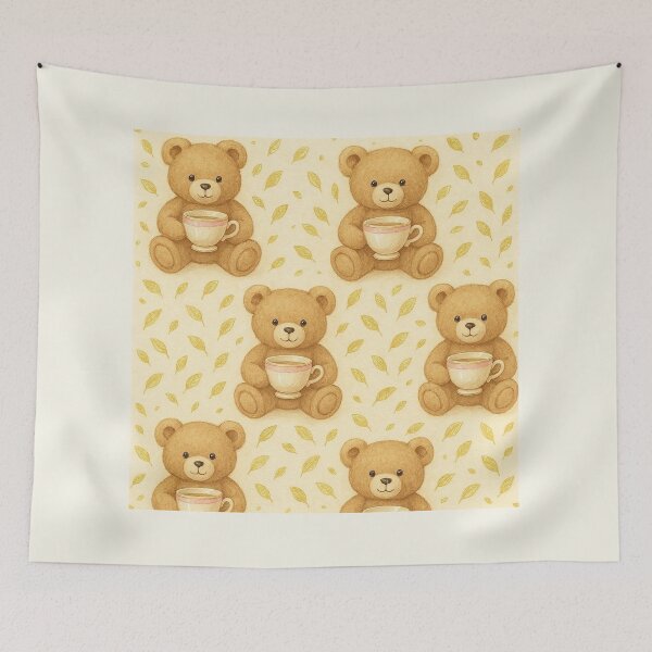 Item preview, Whimsical Teddy Bear Tea Time  designed and sold by PuifaiiRWP.