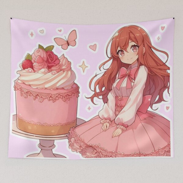 Item preview, Anime Cake – Colorful Kawaii Dessert | Cute Manga Style Food designed and sold by Sugar Wisdom .
