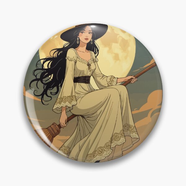 Artikelvorschau, Boho Witchy Frau rittlings auf einem Besen Vektorgrafiken entworfen und verkauft von taiche.
