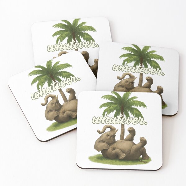 Artikelvorschau, Chill Elephant – Whatever Vibes Under the Palm Tree entworfen und verkauft von Tender Flower Clothing.