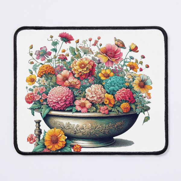Item preview, lovely vintage washbowl with vibrant flowers designed and sold by nicnacc.