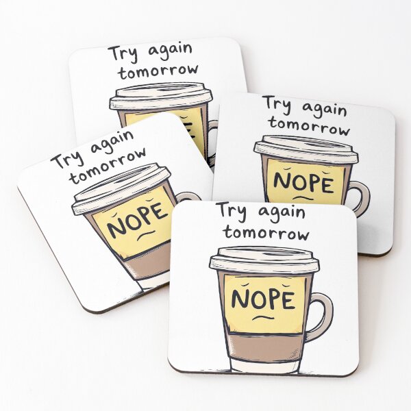 Item preview, There is a cup of coffee with a lid that says nope designed and sold by cafegrafis.