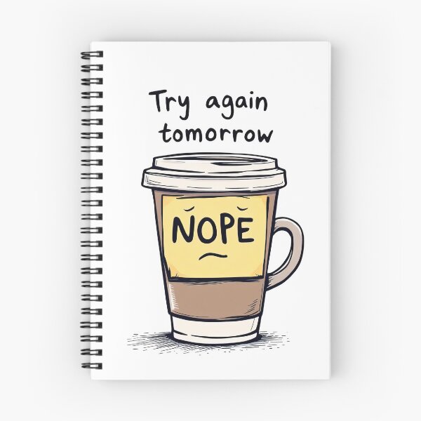 Item preview, There is a cup of coffee with a lid that says nope designed and sold by cafegrafis.