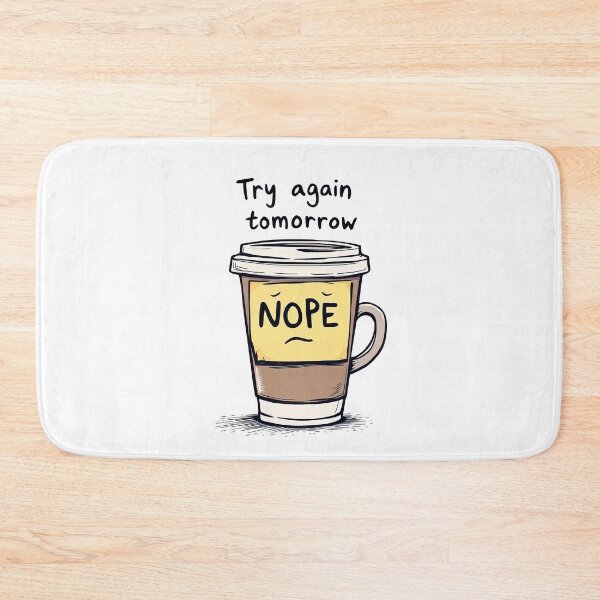 Item preview, There is a cup of coffee with a lid that says nope designed and sold by cafegrafis.