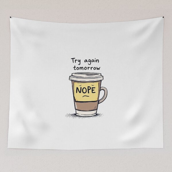 Item preview, There is a cup of coffee with a lid that says nope designed and sold by cafegrafis.