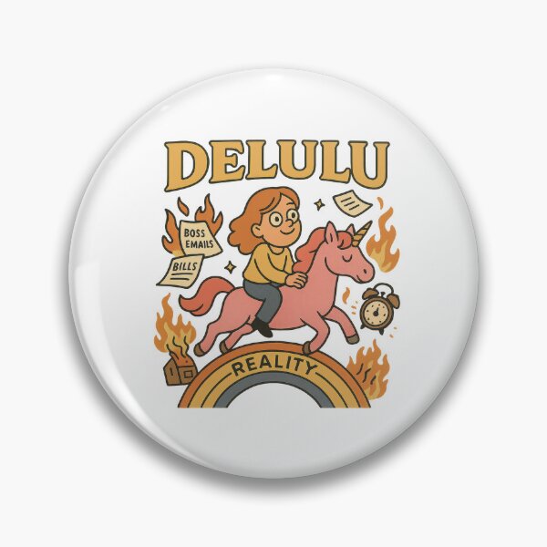 Item preview, DELULU Over Reality Funny Unicorn Meme designed and sold by VISIONARTIST.