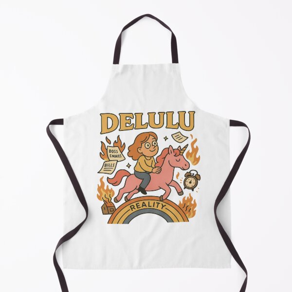 Item preview, DELULU Over Reality Funny Unicorn Meme designed and sold by VISIONARTIST.