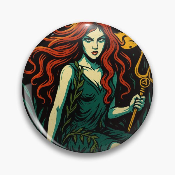 Item preview, T-shirt with a motif from Slavic mythology: Rusalka designed and sold by PROJEKT CERTPRO.