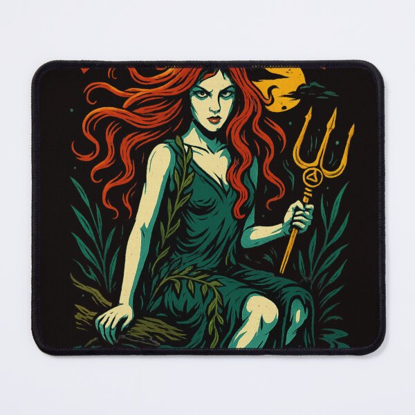 Item preview, T-shirt with a motif from Slavic mythology: Rusalka designed and sold by PROJEKT CERTPRO.