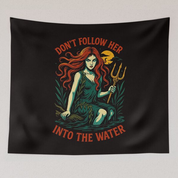 Item preview, T-shirt with a motif from Slavic mythology: Rusalka designed and sold by PROJEKT CERTPRO.