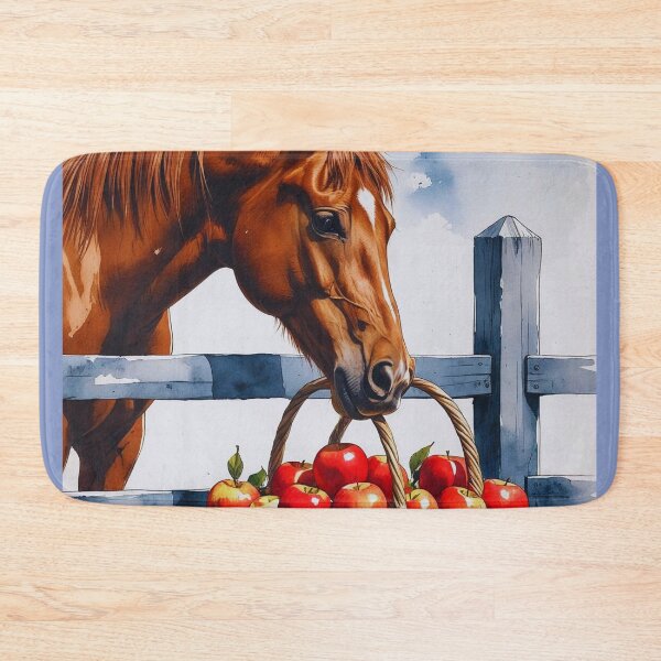 Item preview, Apples & Whinnies – A Barnyard Moment in Autumn designed and sold by Deezyned.