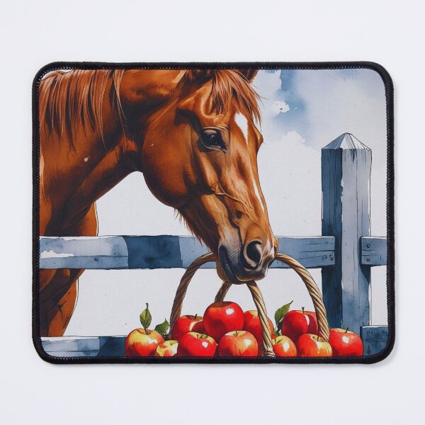 Item preview, Apples & Whinnies – A Barnyard Moment in Autumn designed and sold by Deezyned.
