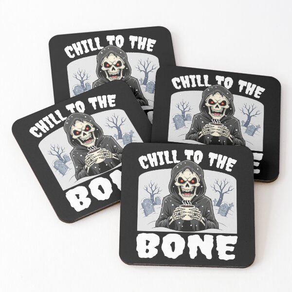 Item preview, CHILL TO THE BONE - SKELETON HALLOWEEN designed and sold by KEF Custom.