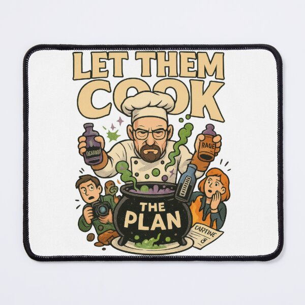 Item preview, Let Them Cook The Plan Meme Illustration designed and sold by VISIONARTIST.