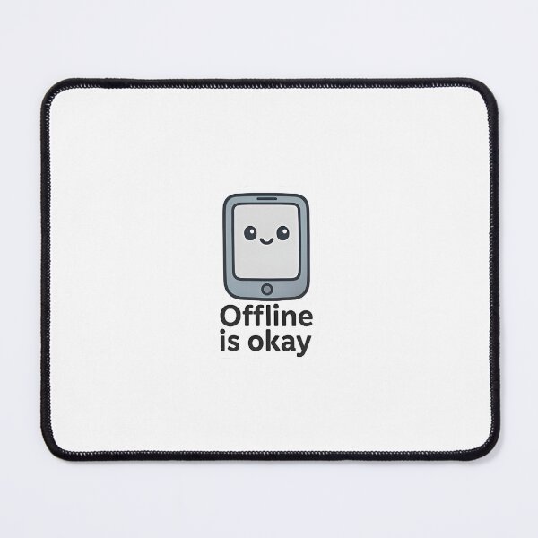 Item preview, Offline is Okay Sticker – Digital Detox Reminder designed and sold by RobinDoodles.