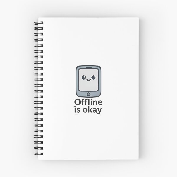 Item preview, Offline is Okay Sticker – Digital Detox Reminder designed and sold by RobinDoodles.